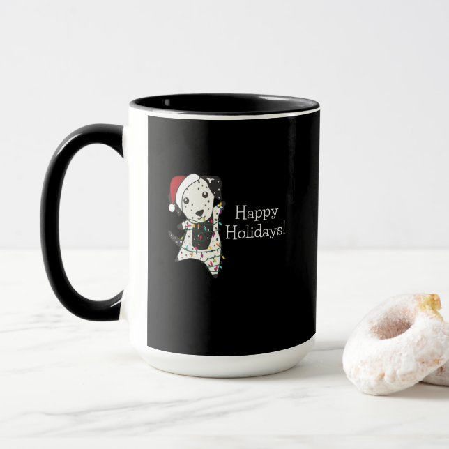 Dalmatien jul Hund Winter Animals Hundar Mugg (Med munk)