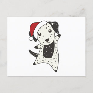 Dalmatien jul Hund Winter Animals Hundar Vykort