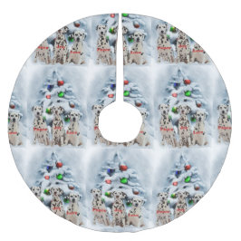 Dalmatien jul julgransmatta borstad polyester