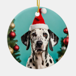 Dalmatien jul julgransprydnad keramik
