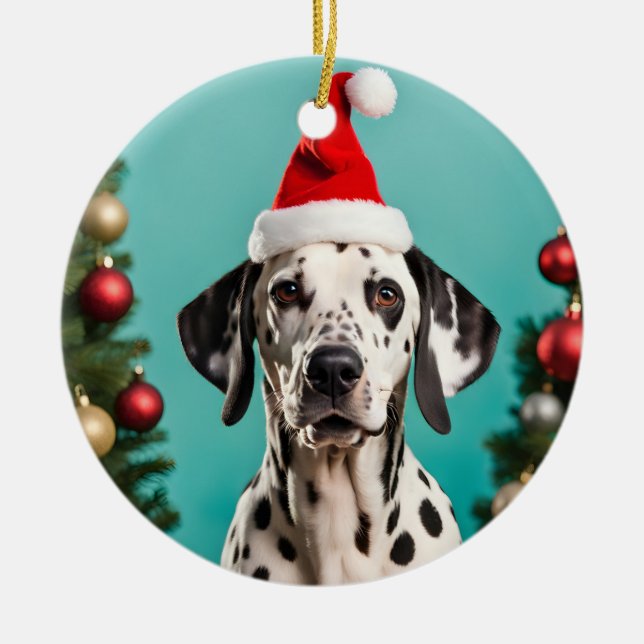 Dalmatien jul julgransprydnad keramik (Framsidan)