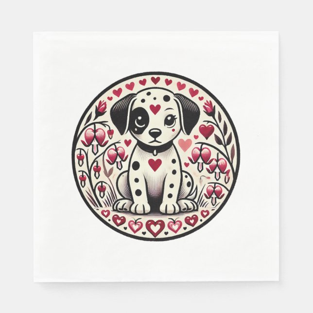 Dalmatien Kärlek Pappersservett (Framsidan)