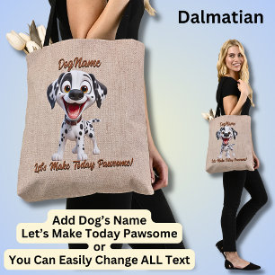 Dalmatien - lägg till Hund Namn, Ändra text Tygkasse