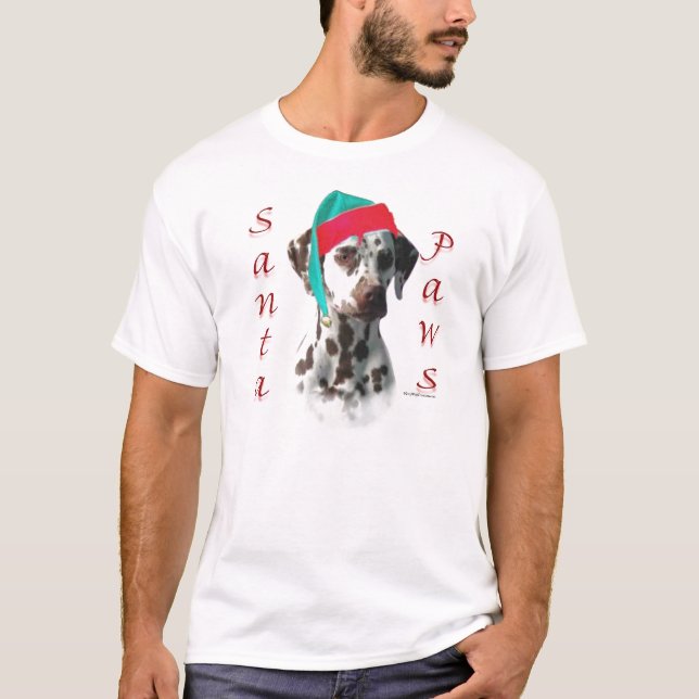 Dalmatien (lever) Santa Tassar T-shirt (Framsida)