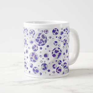 Dalmatien Lila och White Polka Dot Jumbo Mugg