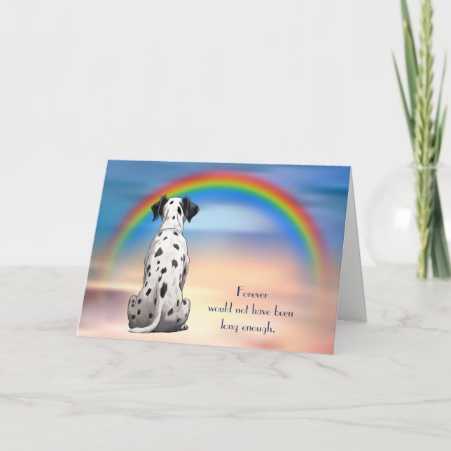 Dalmatien Loss Rainbow Sympathy Condolence #2-kort Helgkort (Framsida)