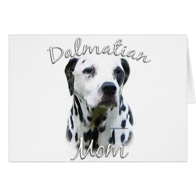 Dalmatien Mamma 2 Hälsningskort (Framsidan Horizontal)