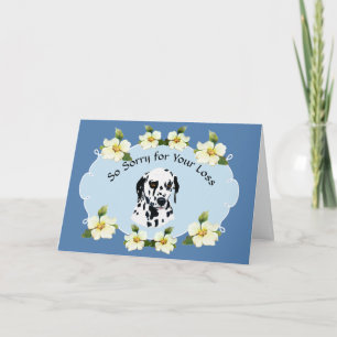 Dalmatien med Blue Dogwood Sympathy Kort
