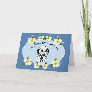 Dalmatien med Blue Dogwood Sympathy Kort