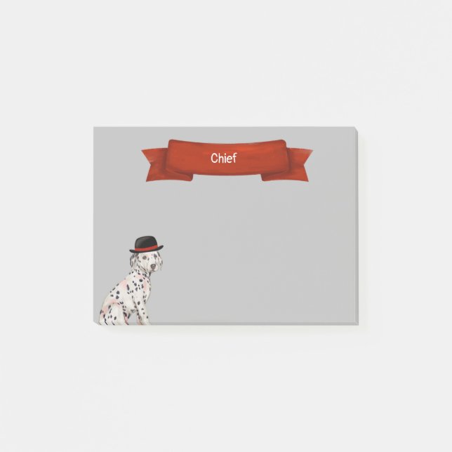 Dalmatien med högmålning post-it block (Framsida)