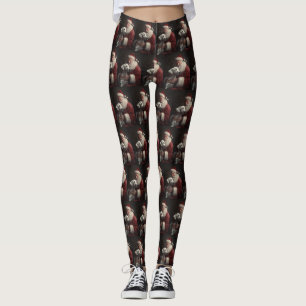 Dalmatien med Jultomten julafton Leggings