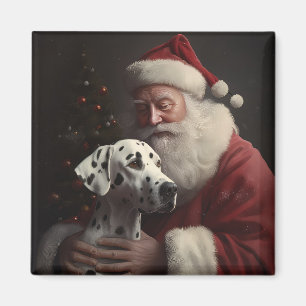 Dalmatien med Jultomten julafton Magnet