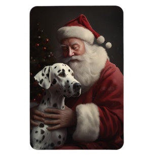 Dalmatien med Jultomten julafton Magnet