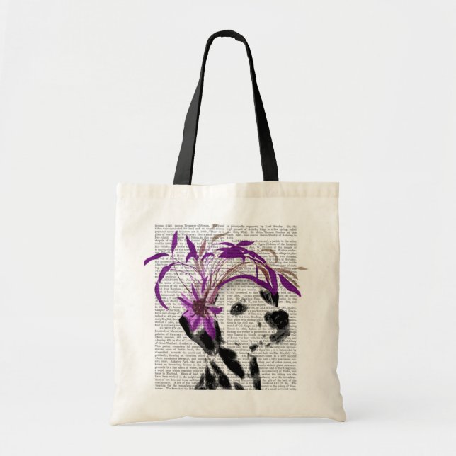 Dalmatien med Lila Fascinator Tygkasse (Framsidan)
