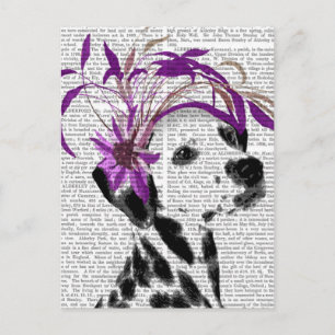 Dalmatien med Lila Fascinator Vykort