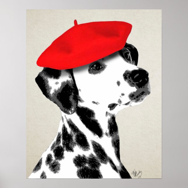 Dalmatien med Red Beret Poster (Framsidan)