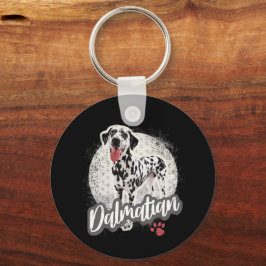 Dalmatien med saw vintage dog Lovers design Nyckelring