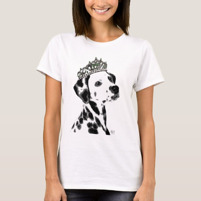 Dalmatien med tiara 2 t-shirt (Framsida)