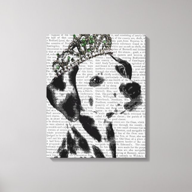 Dalmatien med tiara canvastryck (Framsida)