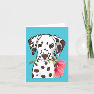 Dalmatien med tulpaner tack kort