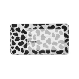 Dalmatien Monogrtam Black and White Prints Adressetikett