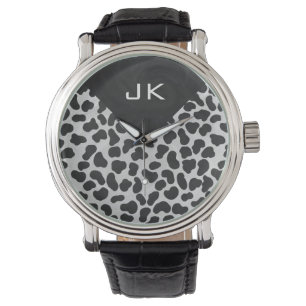 Dalmatien Monogrtam Black and White Prints Armbandsur