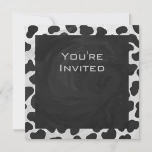 Dalmatien Monogrtam Black and White Prints Inbjudningar