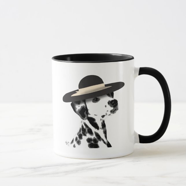 Dalmatien och Brimmed Black Hat Mugg (Höger)