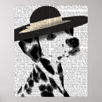 Dalmatien och Brimmed Black Hat