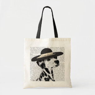 Dalmatien och Brimmed Black Hat Tygkasse