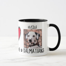 Dalmatien Owner Peace Kärlek Hundälskarna Mugg