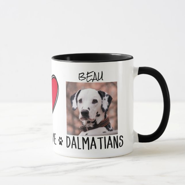 Dalmatien Owner Peace Kärlek Hundälskarna Mugg (Höger)