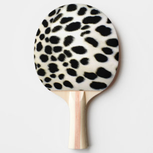 Dalmatien Päls Anpassa Struktur Black and White Pingisracket