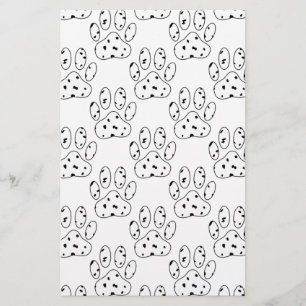 Dalmatien Paw Skriv ut Mönster Brevpapper