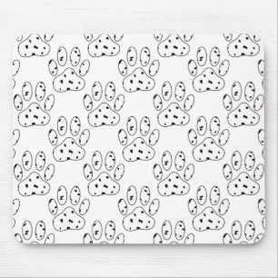 Dalmatien Paw Skriv ut Mönster Musmatta