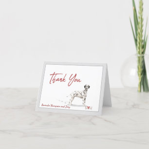 Dalmatien Pet Hund Personalize Bone Ribbon Tack Kort