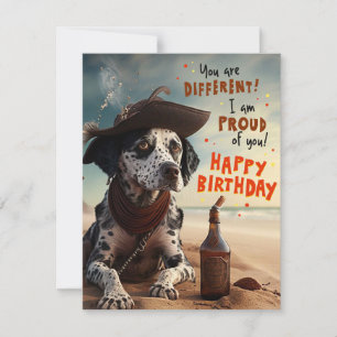 Dalmatien Pirat Hund Grattis på födelsedagen-kort Julkort