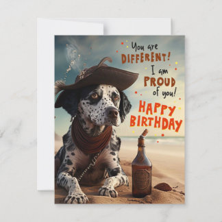 Dalmatien Pirat Hund Grattis på födelsedagen-kort Julkort