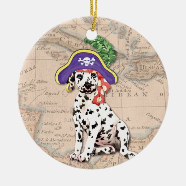 Dalmatien Pirat Julgransprydnad Keramik (Framsidan)