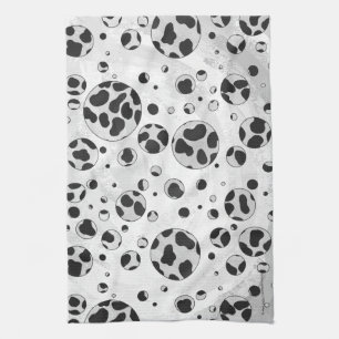 Dalmatien Polka Dot Black and White Kökshandduk