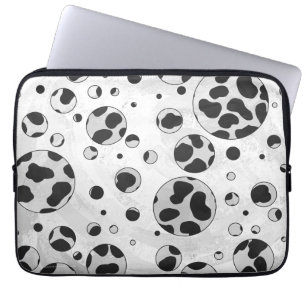 Dalmatien Polka Dot Black and White Laptop Sleeve