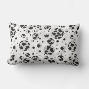 Dalmatien Polka Dot Black and White Lumbarkudde