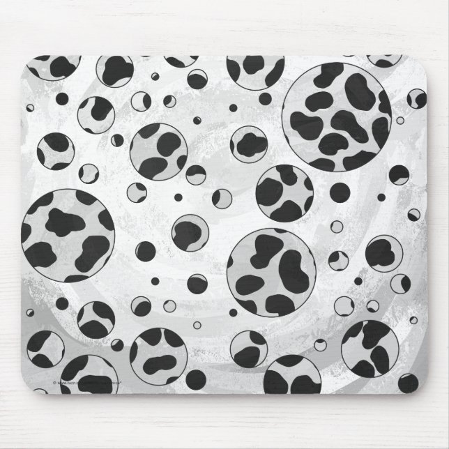 Dalmatien Polka Dot Black and White Musmatta (Framsidan)