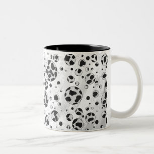 Dalmatien Polka Dot Black and White Två-Tonad Mugg