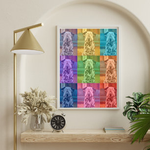 Dalmatien Pop Art Hund Photo Collage Färg Block Poster