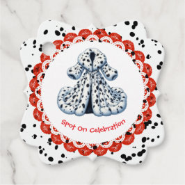 Dalmatien Print Birthday | Svarta och vita party Gåvor Etiketter