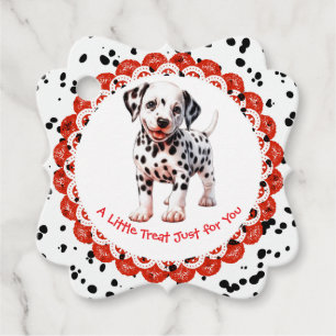 Dalmatien Print Birthday Svarta och vita party Gåvor Etiketter