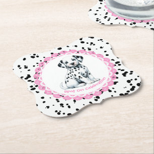 Dalmatien Print Birthday Svarta och vita party Underlägg Papper