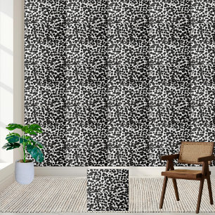 Dalmatien Print Modern Black White Glossy Kakelplatta
