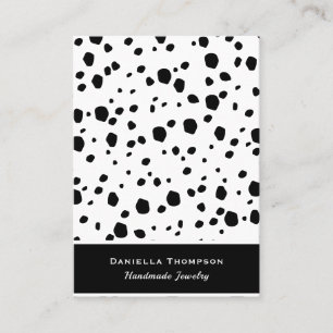 Dalmatien Print Mönster Jewelry Earring Visning Visitkort